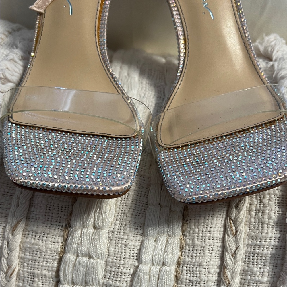 Betsey Johnson Glittering Silver Heels - Picture 5 of 5
